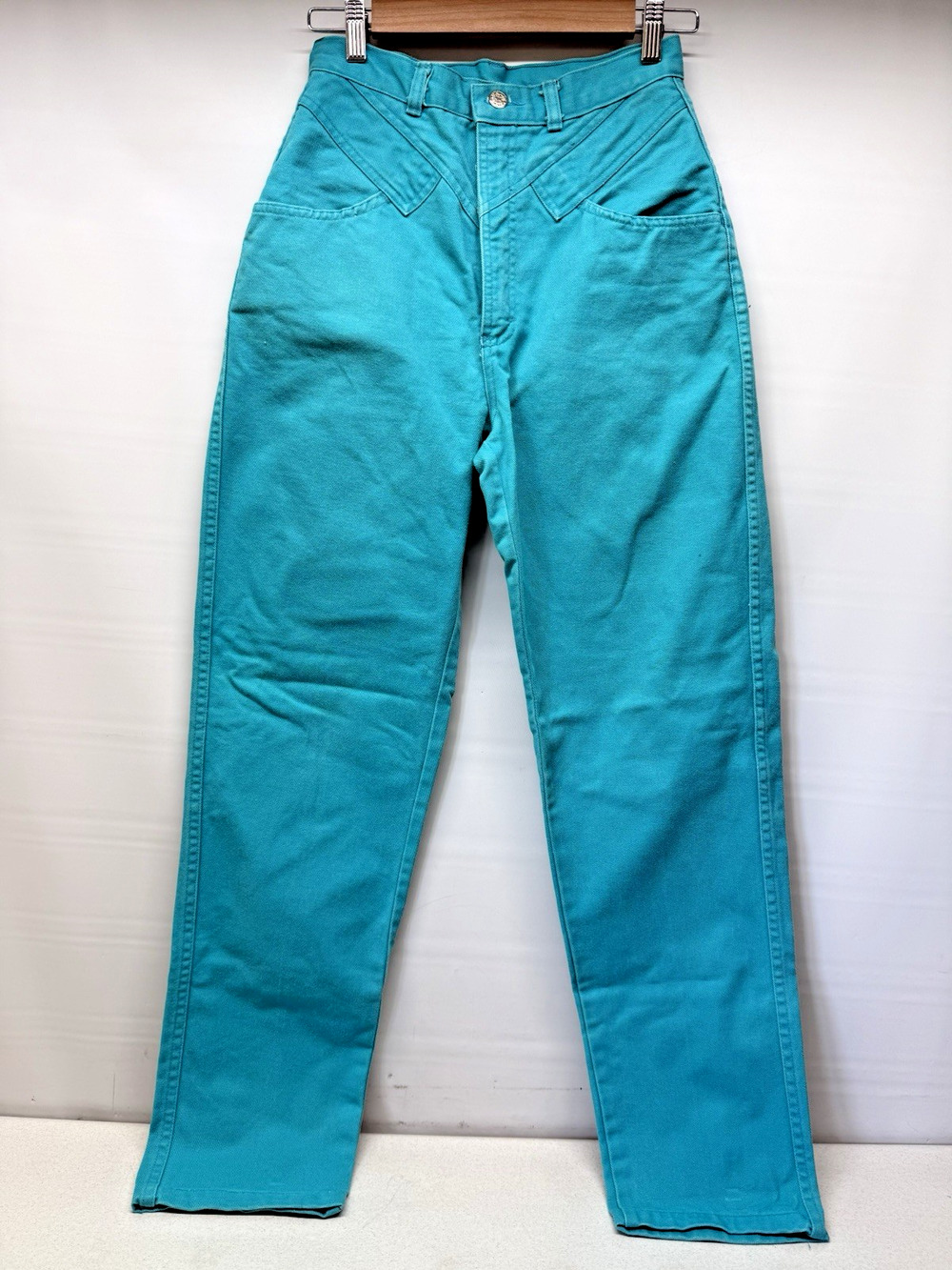 Vtg 90s KAYO OF CALIFORNIA 23368K High Rise Tapered Denim Jeans Jr. Womens 7